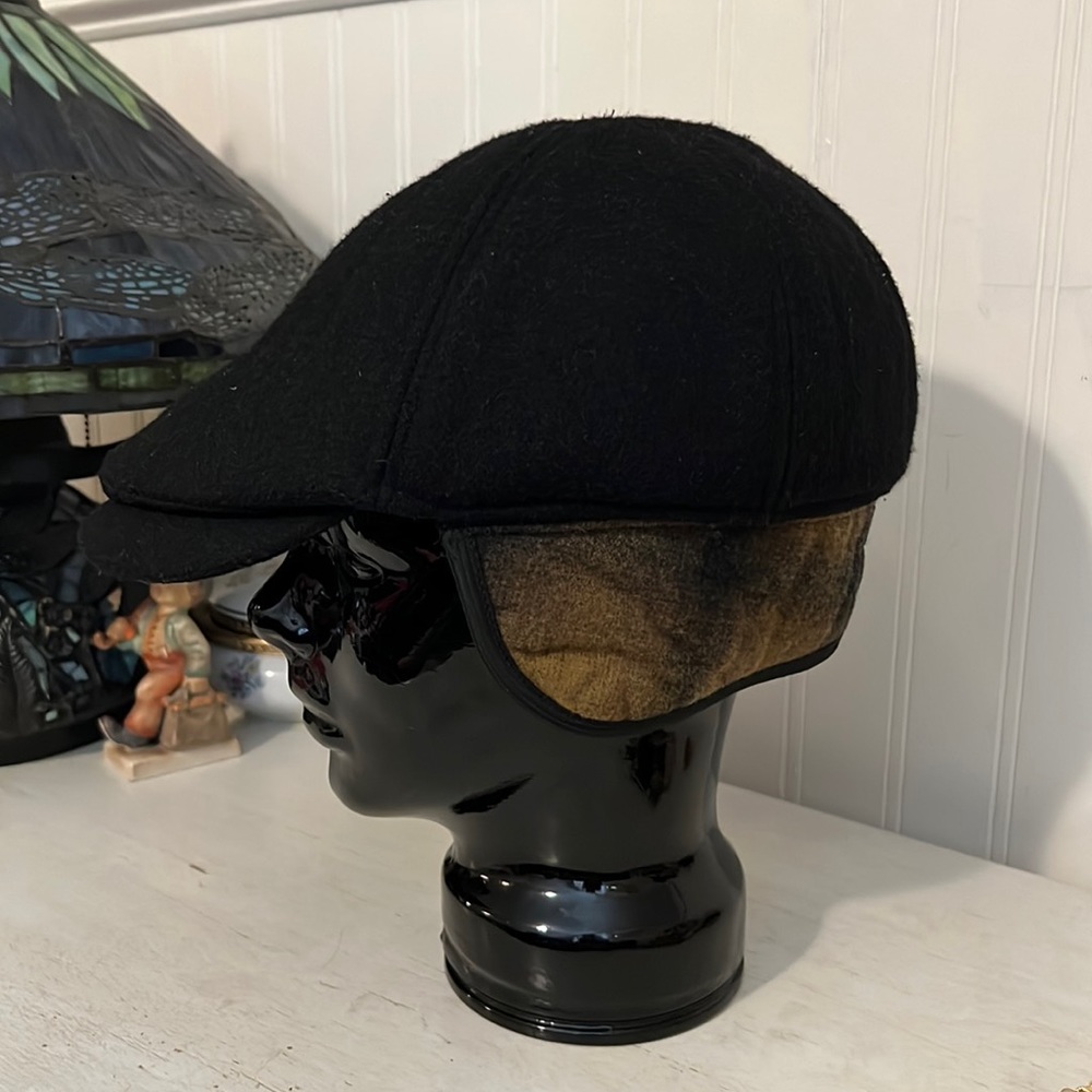 Men’s Pendleton wool blend hat AB280 dark gray trapper ear flap